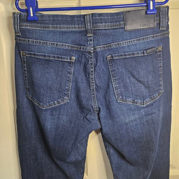 Fidelity Denim Jimmy Empirical Jeans – Dark Wash, Straight Leg, Soft Denim 35x30 - Picture 4 of 9